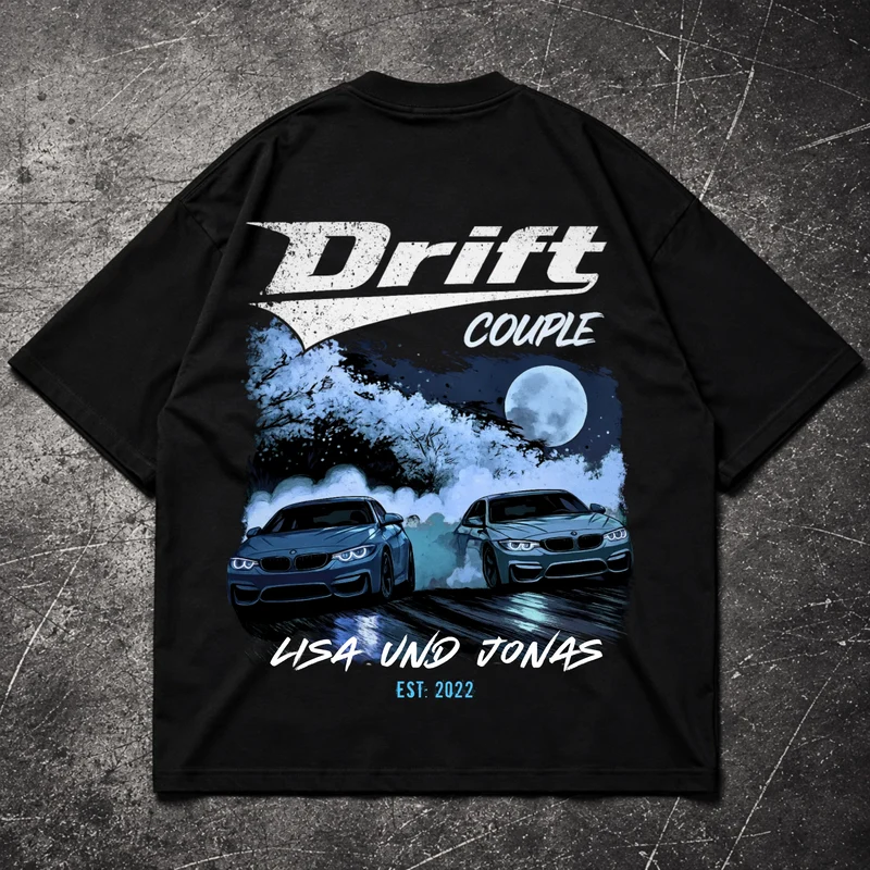 Midnight Drift Couple - Shirt Personalisiert